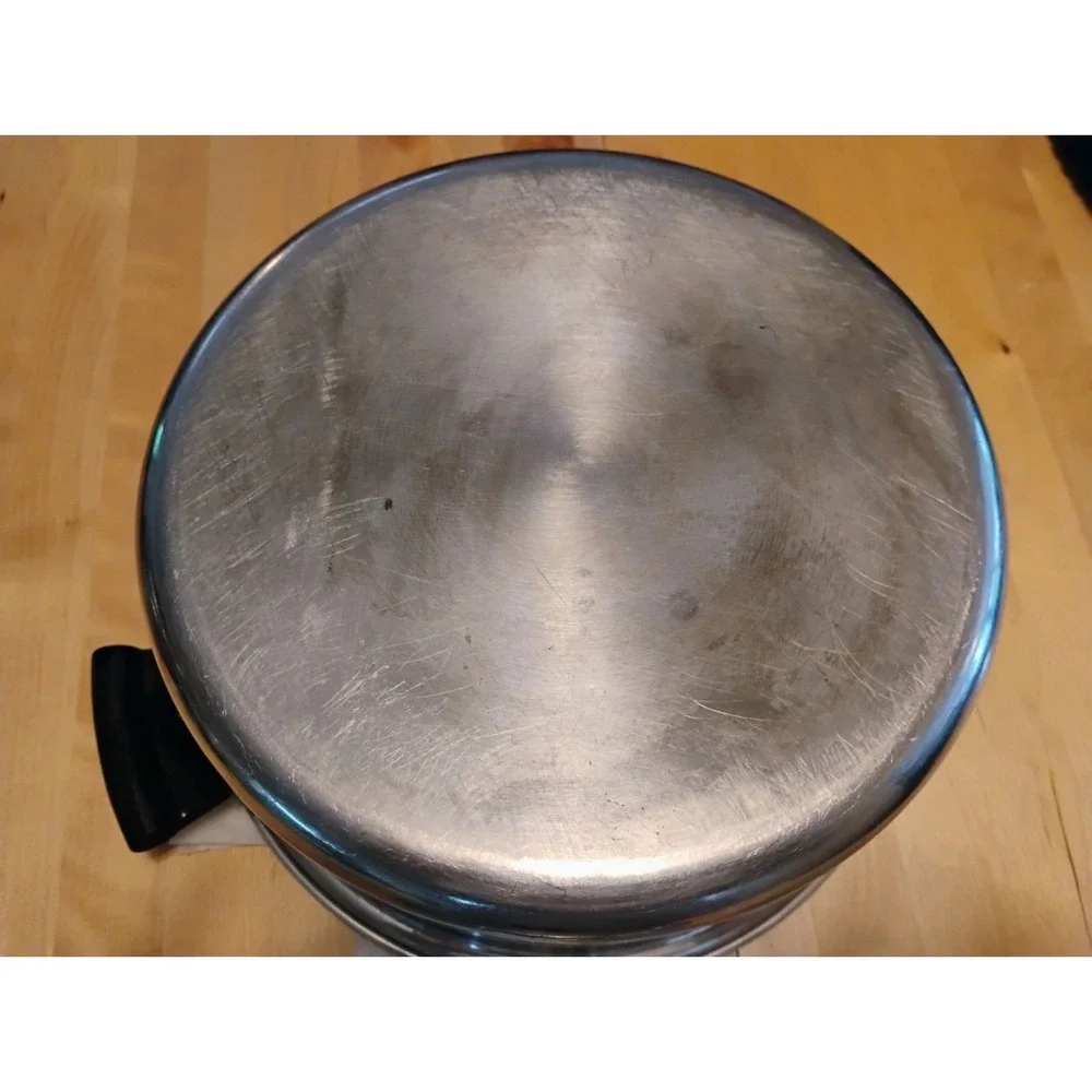 Vintage Amway Queen 6 QUART Stockpot 18/8 Stainless Steel Multi Ply USA
